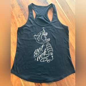 Black Graphic ‘Got Ink’ Tattoo Tank Top